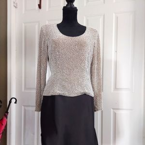 ♥️♥️Unique,extraordinary by Riazee Boutique Beaded "Pearls"Top  Size 6